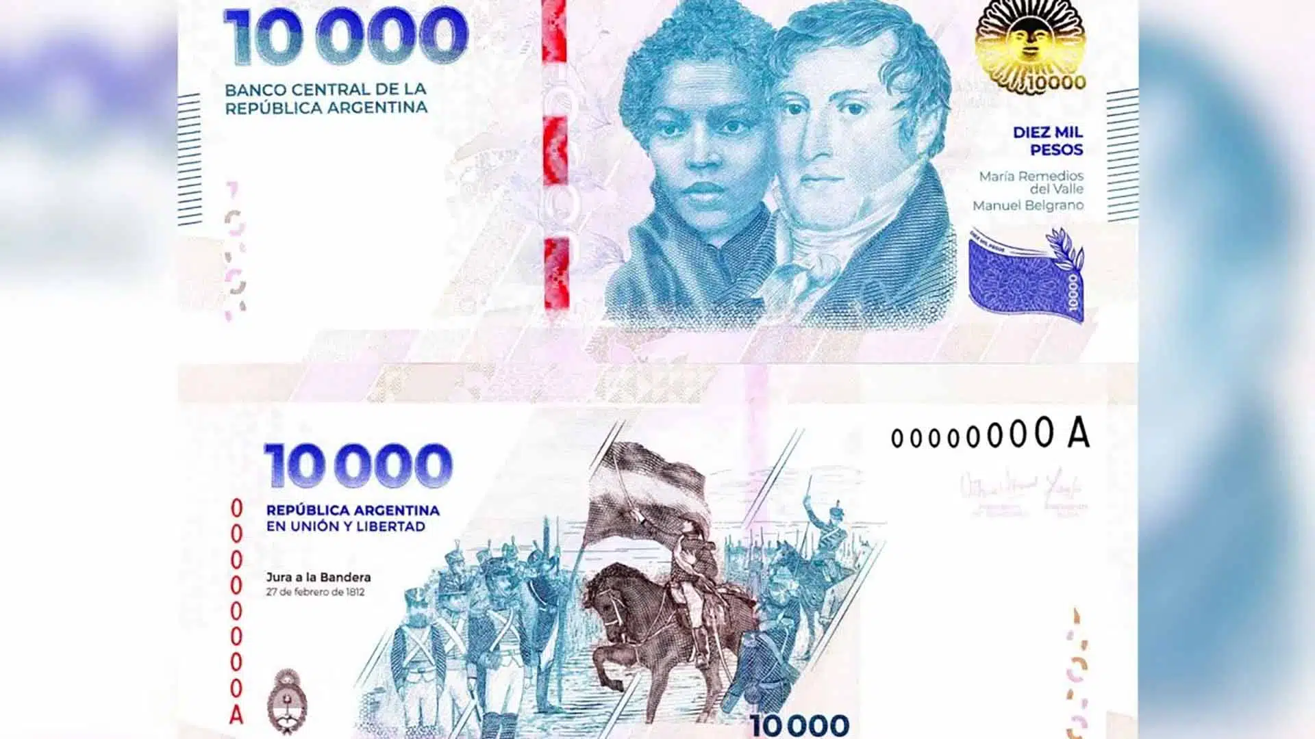 El Banco Central puso en circulación los nuevos billetes de 10.000 pesos thumbnail